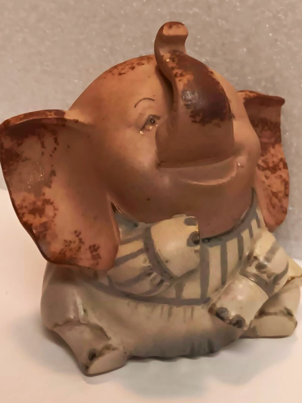 UCTCI vintage Japan anthropomorphic elephant planter / knick knack figurine.